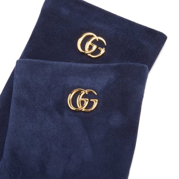 Gucci GG Suede and Leather Gloves in Viola NEW IN BOX w tags - Picture 7 of 10